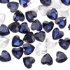 sourcing map 50Pcs Heart Rhinestones, 10mm Pointed Back Heart Glass