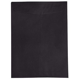 JAM PAPER 9 x 12 Open End Catalog Envelopes - Smooth Black - 25/Pack