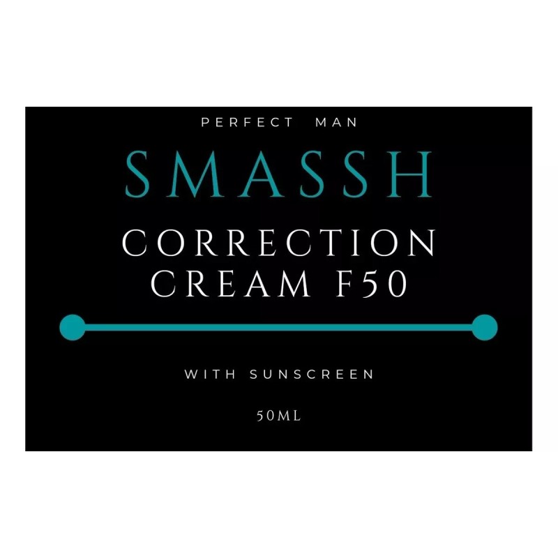 Smassh Protector Solar Con Efecto Corrector F50 Para Hombre 50gr