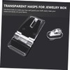 Ciieeo 10sets Transparent Hasp Locks Easy to Install Clear Latch