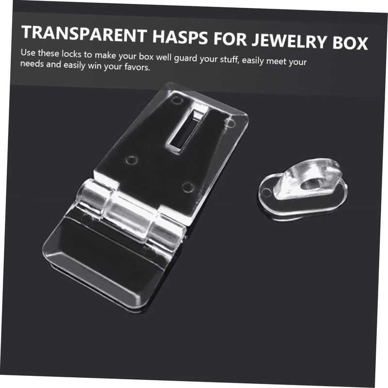 Ciieeo 10sets Transparent Hasp Locks Easy to Install Clear Latch
