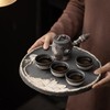 Gongfu Tea Set Ceramic Round Dry Bubble Tea Tray Creative