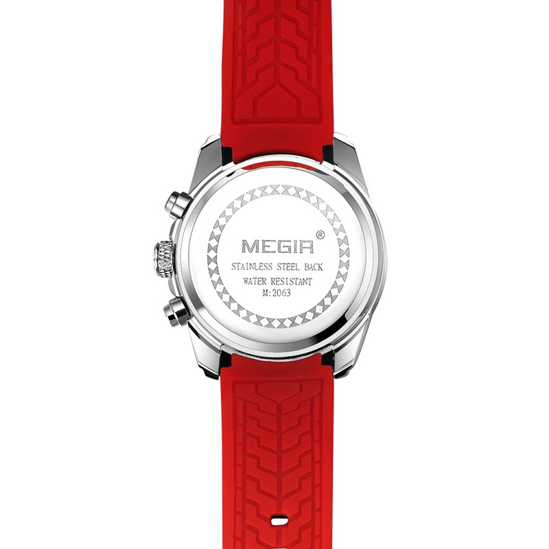 MEGIR 2063 Multifunctional Luminous Chronograph 3ATM Waterproof Men's Sports Watch