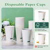 LITOPAK 210 Pack 16 oz Disposable Paper Coffee Cups, White