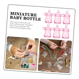 Gadpiparty 2sets Miniature Baby Bottle Toys Acrylic Baby Bottle Model Unique Baby Shower Decor Boys and Girls 30pcs*2