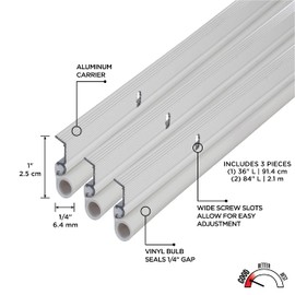 M-D Building Products 01958 White Aluminum and Vinyl Screw-on Top and Sides Door Seal Kit