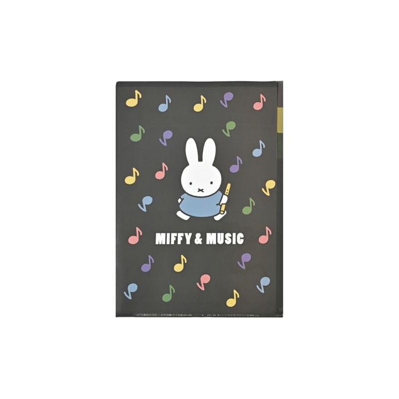 Kutsuwa MF923B Miffy Clear Holder, A4, 3 Pockets, Miffy &