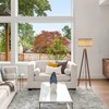 LEPOWER Wood Floor Lamp Tripod, Mid Century Lamps for Living