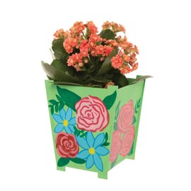 Baker Ross FE521 Tall Wooden Flowerpot Craft Kits - Pack of 3, Make Your Own Flower Pot, Planting Pots for Children to Decorate, Creative Activities for Kids