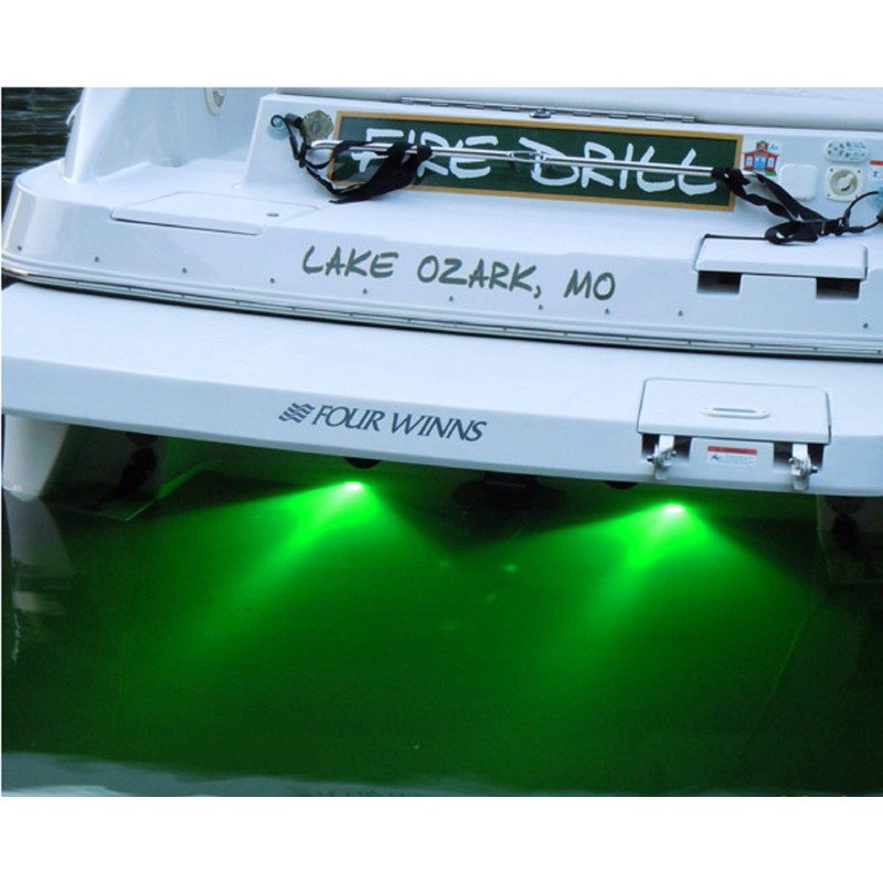 Shadz_LED 4X Green LED Boat Light Waterproof 12v Deck Storage
