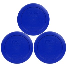 Pyrex 7200-PC 2 Cup 5" Storage Lid Cover Cadet Blue New for Glass Bowl 3pk