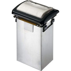 San Jamar H2005CLBK Venue in-Counter Napkin Dispenser, Fullfold, 7" x 5.5" x 20", Clear/Black