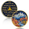 YRCKUDZKG Autumn Mountain 1 Year Sobriety Coin - Serenity &