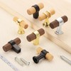 sourcing map 4Pcs T-Bar Wooden Drawer Pulls, 1.57" x 0.71"