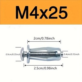Springtok 60pcs Petal Shaped Expanded Metal Rivet Lock Nut Set, Including M4/20, M5/20, M6/20 Socket Set, Heavy Duty Industrial Screws,  tools set clearance Hardware Bolts:_M5-20PCS
