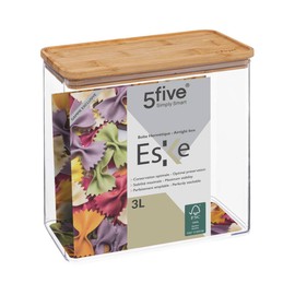 Storage container rectangular bamboo lid "eske" 3 l 5 five simply smart