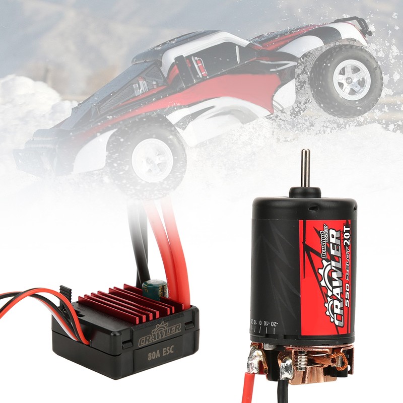 SURPASS 5-Slot 550 0.57 Wire 16T Brushed Motor +BCD80A ESC