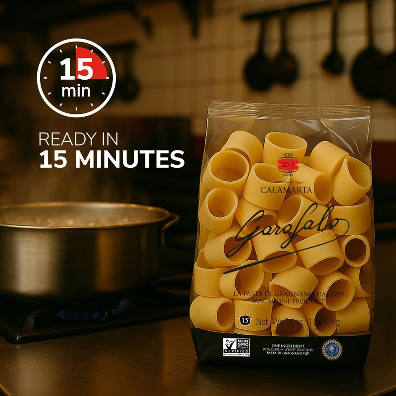 Garofalo - Premium Durum Wheat Semolina Calamarata Pasta, Italian Made,