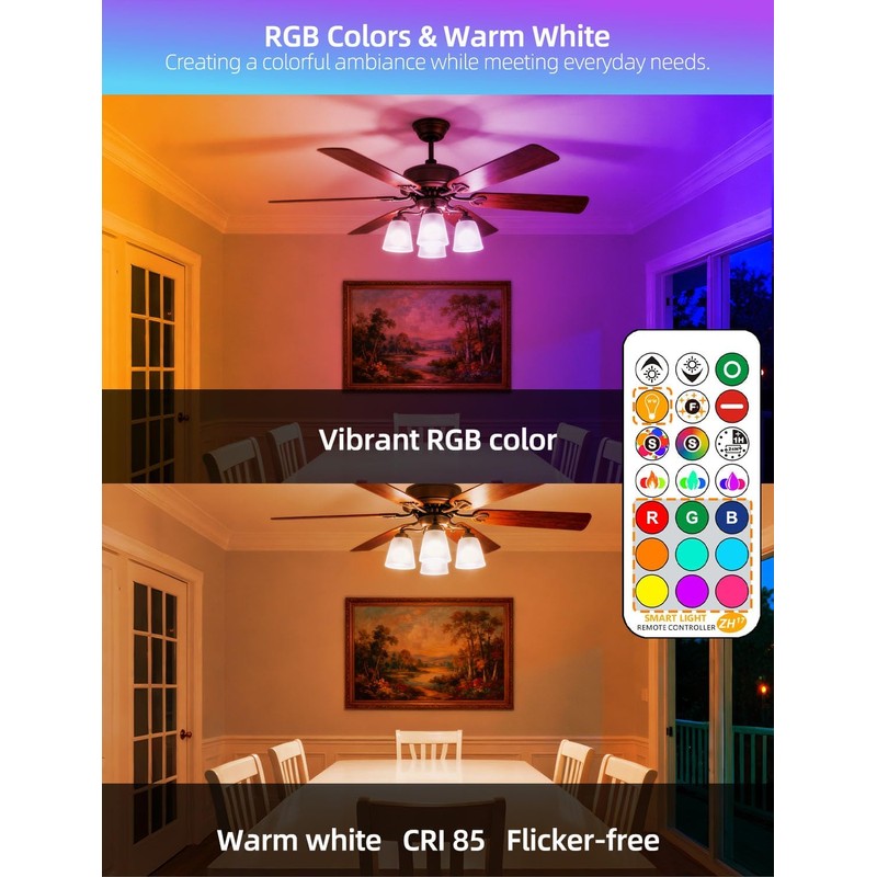 ILC LED Light Bulb 85W Equivalent, Color Changing Light Bulbs