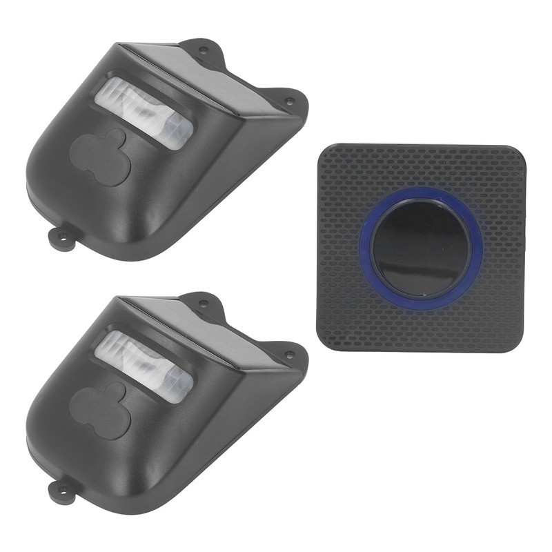 Infrared Sensor Doorbell Solar Driveway Alarm Strobe Light Outdoor Security
