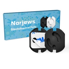 Norjews Socket Child Lock [Pack of 20] - Socket Protection with Twist Mechanism, Child Lock for Socket, Socket Safety for Babies and Children - Black