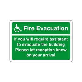 Fire evacuation plan - safety sign - 1.2mm Rigid plastic for indoor/outdoor usage (200mm x 150mm) Viewing Distance within 5m.