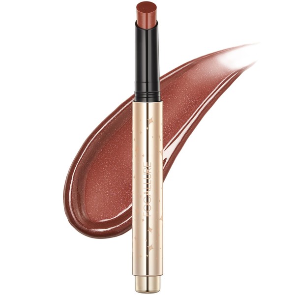 FOCALLURE Shimmer Lipstick,Moisturizing Plumping Lip Gloss,Shimmery Glossy Finish,Hydrating,Long Lasting,Non-Stick Cup
