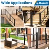 Muzata Cable Railing Post Aluminum Post 39"x3"x3" Undrilled Top Mount