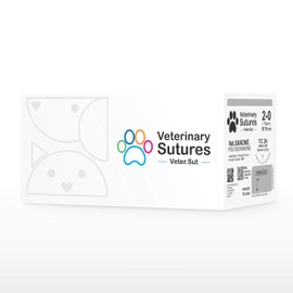 Veterinary Sutures Vet-Xanone PDO 2-0, 3/8 Round 24mm Reverse Cutting Needle (Comparable to PDS II)
