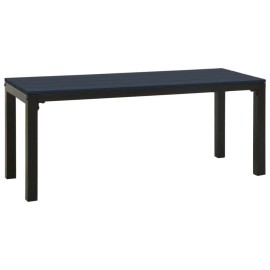 vidaXL Patio Bench 43.3" Steel and WPC Black
