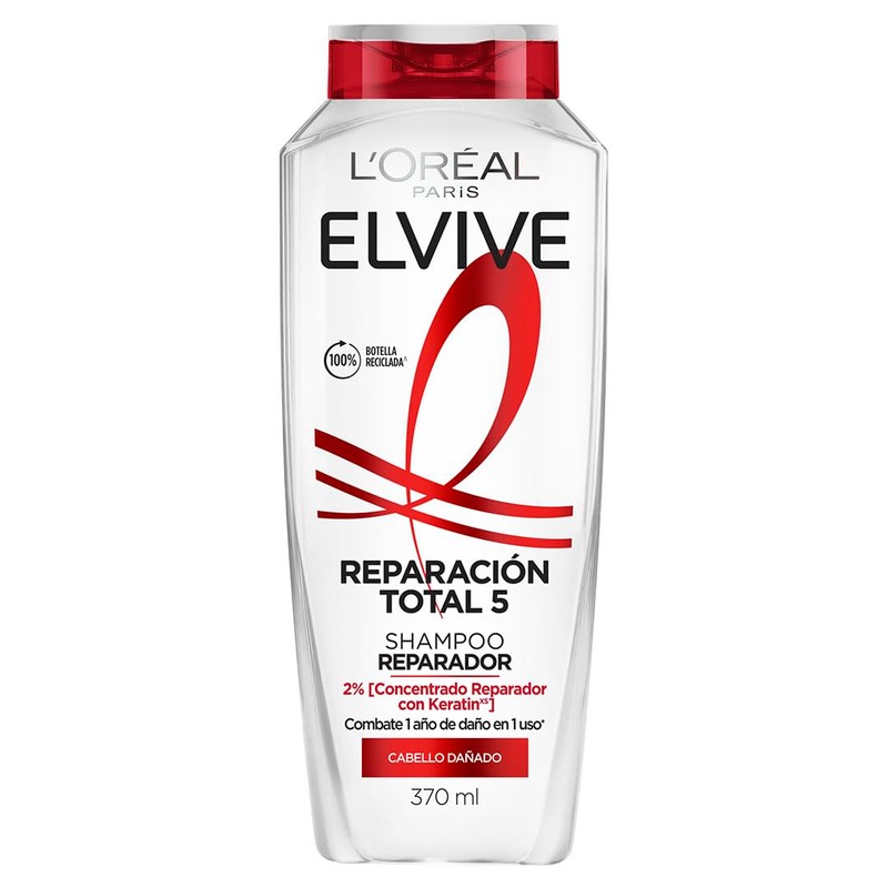 LOréal Paris Shampoo Reparación Total 5 Elvive 370 ml