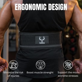 Bullstep - Fit Lumbar Gym Belt | Gym Belt Men Women | Powerlifting Belt for Weightlifting | Crossfit Belt Weightlifting | Gym Belt