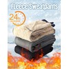 Flygo Men's Winter Warm Active Fleece Joggers Pants Athletic Sherpa