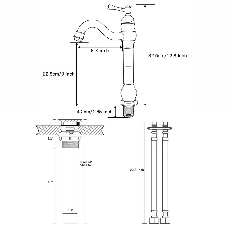 Bathroom Vessel Faucet 360° Swivel Single Handle One Hole Bowl