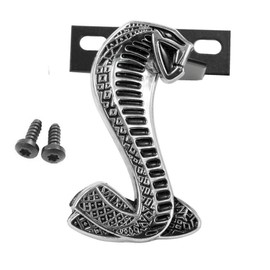 1994-2004 Mustang Cobra SVT Snake Chrome and Black Grill Grille Emblem with Bracket