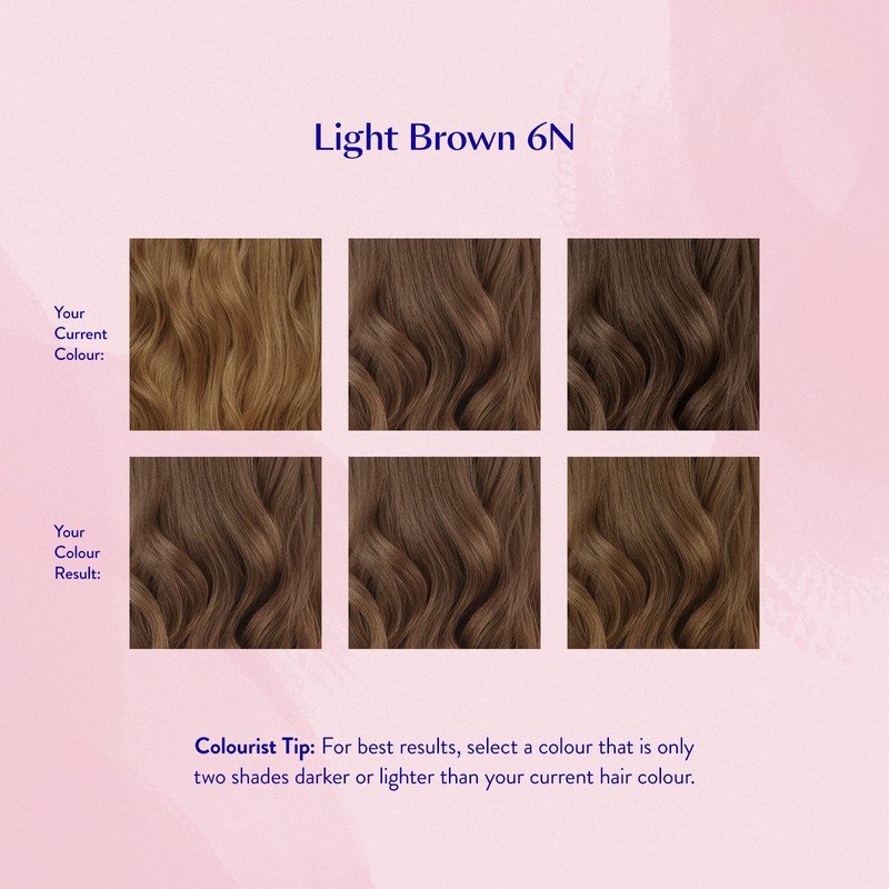 eSalon Permanent Hair Colour Set in Light Brown 6N
