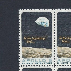 Apollo 8 Space Mission  - Vintage Mint Set 4 Stamps 55 Years Old!