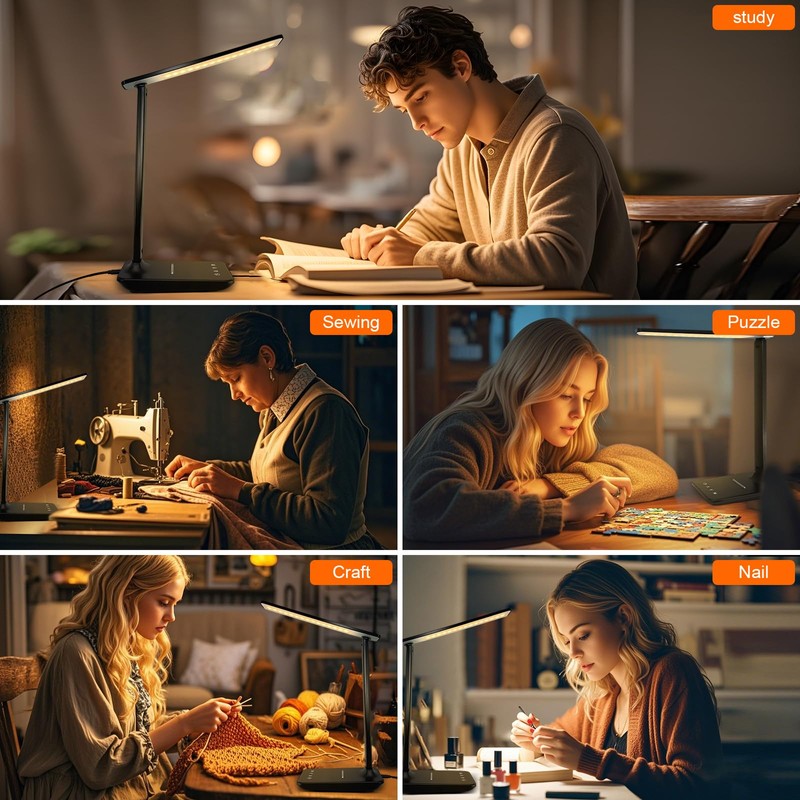 shinelife LED Desk Lamp for Office Home, Bright Desk Light