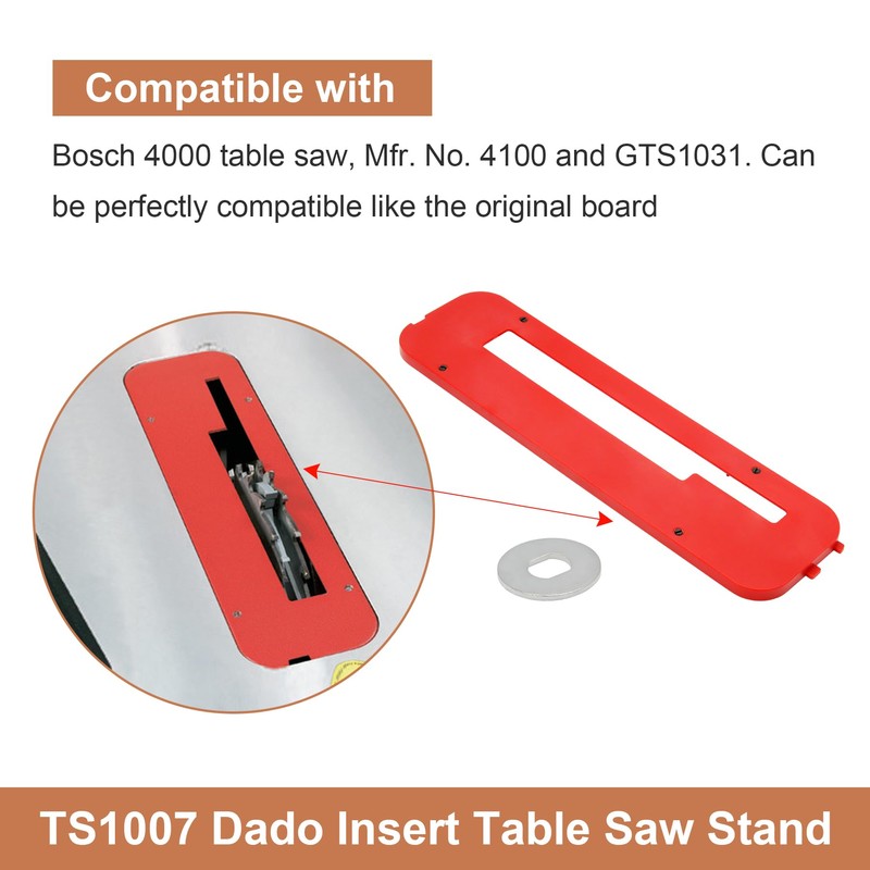 Powswopx TS1007 Dado Insert Table Saw Stand Replace for Bosch