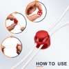 sourcing map 20pcs Plastic Cord Locks Double Hole Spring Toggle
