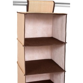 m design 6 Shelf Hanging Closet Organizer Space Saver Sweater & Clothing Shelves