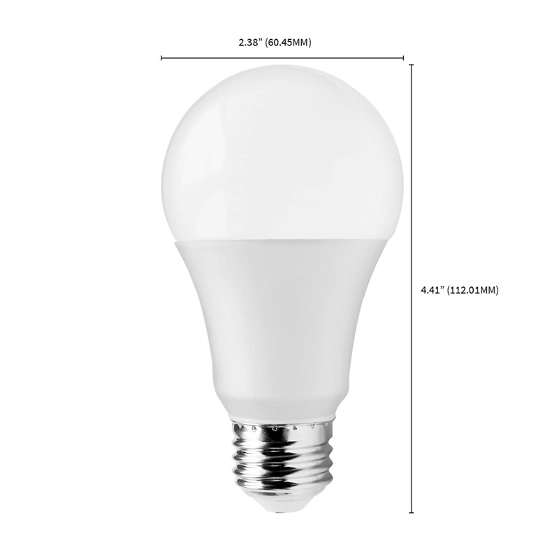 Satco S11411 9.5-Watt A19 LED Light Bulbs, 60-Watt Replacement, 5000K
