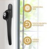 Bwintech 1 Pcs Offset Black UPVC Aluminium Window Handle,Right Hand,