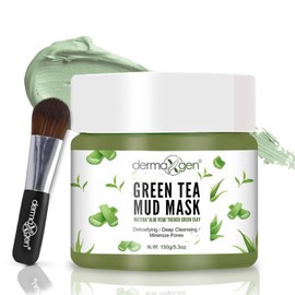 Dermaxgen® GREEN TEA MUD MASK Detoxifying + Deep Cleansing + Minimize Pores Acne