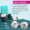 Moissanite Earrings Studs - Moissanite Earrings for Men & Women,