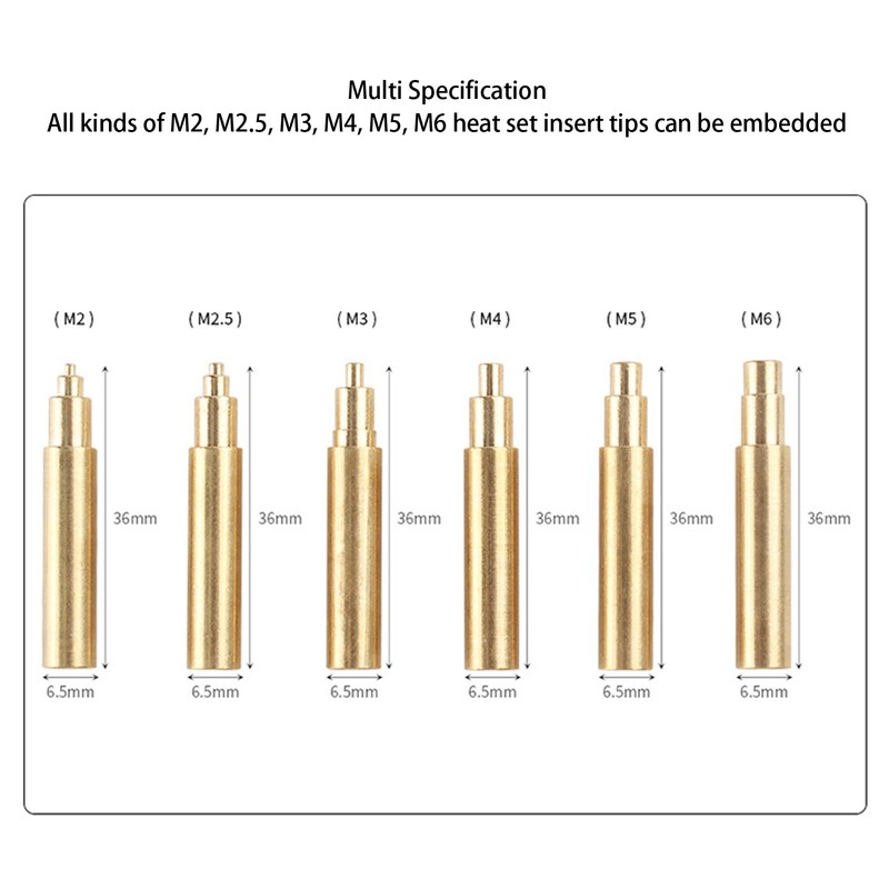 Heat Set Insert Tips M2 M2.5 M3 M4 M5 M6