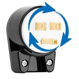 ETL Listed 90 Degree USA Canada Male Plug Nema 5-15P 3 Pole Angle DIY, 15A 125V USA 3Pin Right Angle AC Plug, Nema 5-15P Angled Rewireable