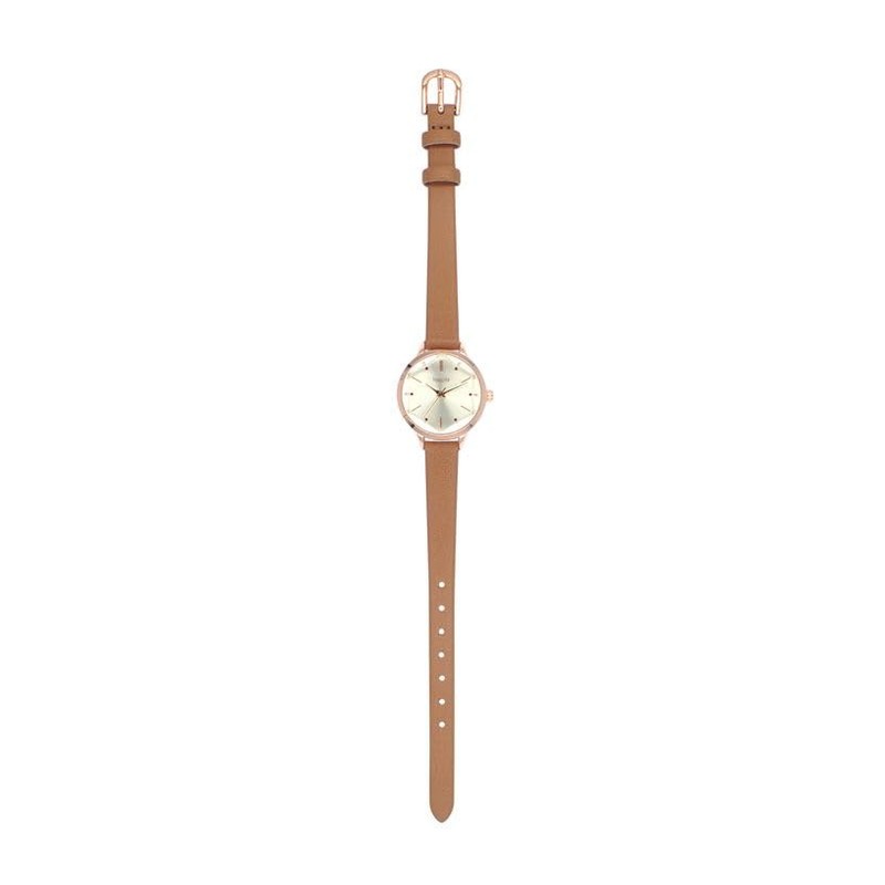 Follow H04321A-1 CA Women's Fragola Cut Glass Watch, Brown, Braun