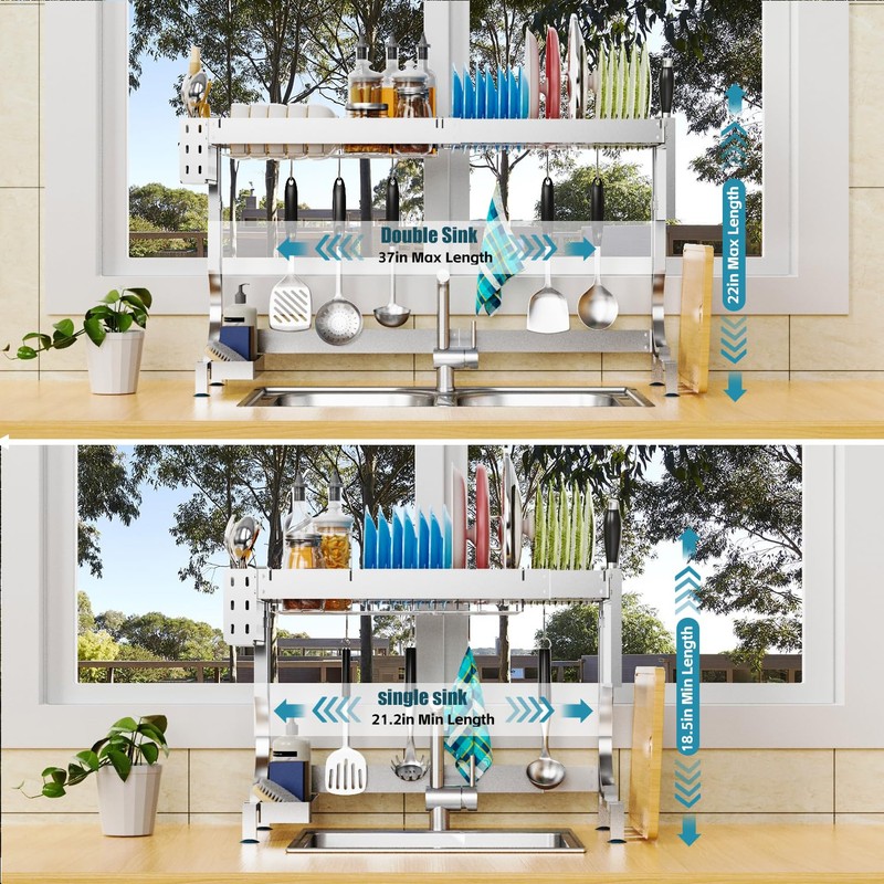 MINGLING Over Sink Kitchen Drying Rack Over The Sink Large