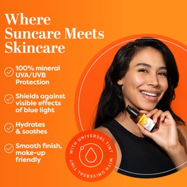 TruSkin Mineral SPF 30 Sunscreen for Face – Universal Tinted Face Serum with Zinc Oxide, Vitamin C, Hyaluronic Acid & Ceramides – Sheer Broad Spectrum UV Protection, All Skin Types & Tones, 1fl oz